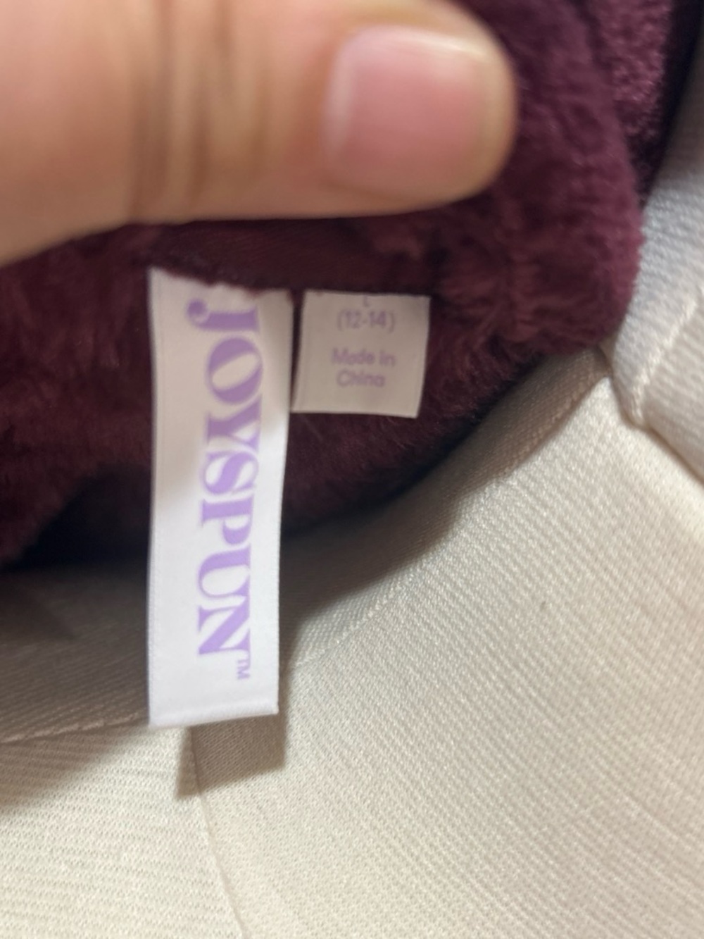 Cozy Long Plush Robe in Burgundy - Shawl Collar Lounge Wrap - Picture 6 of 8